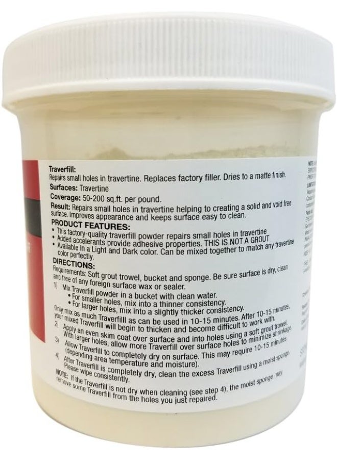 Stone Pro Traverfill - Travertine Hole and Void Repair - 1 Pound - Light - Image 3